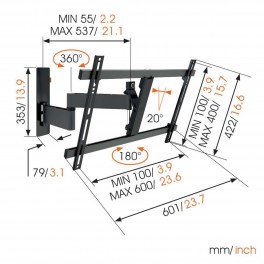 SUPPORTO TV 40-65" MAX.30KG WALL 3345