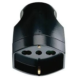 VIW00225 PRESA 2P+T 16A UNIVERSALE NERA VIMAR 00225 00492904