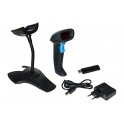 LETTORE CODICI A BARRE LASER WIRELESS CON RICEVITORE USB E SUPPORTO