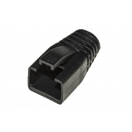 CONFEZIONE 100 COPRICONNETTORI 8MM CONFEZIONE 100 COPRICONNETTORI 8MM PER PLUG RJ45 8 POLI CAVO CAT 5E-6-7 NERO