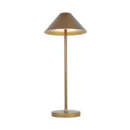 LAMPADA DA TAVOLO IN ALLUMINIO BRONZO LIBERTY - LAMPADA DA TAVOLO IN ALLUMINIO A BATTERIA 3W BRONZO