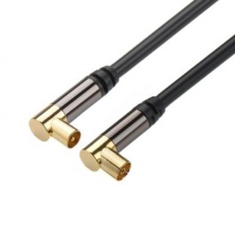 CAVO ANT.TV 90° M/F 1,5mt 24K NERO