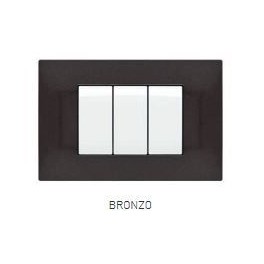 PLACCA TECNOPOL. T2 6002-07 2P BRONZO