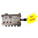 MINI CENTRALINO DA ESTERNO CON FILTRO 4G uLUX201/5G 1IN (3+UHF+TILT) 24dB 122dBuV 4/5G
