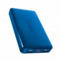 Powerbank 10.000 mAh 2 USB 2.1 A, colore azzurro