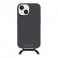 Cover con laccio da collo X IPHONE 15 NERO RIMOVIBILE