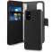 Puro Cust. Ecopelle Samsung S20+ 6.7" Con Flip Oriz.+Cover Magn.Staccab+3 Vani+Tasca Banconote Nero