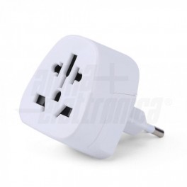 Adattatore da mondo a spina Italia Adattatore da mondo a spina Italia Adattatore - Prese: 1 Mondo 16A - Spina: Italia 10A Dritta