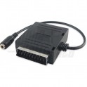 ADATTATORE  IN/OUT SP SC21P/PR SCART Adattatore da spina scart a presa scart, Presa jack Ø3,5mm Stereo