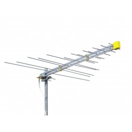 Antenna logaritmica connettore F 345 el. 15  banda  3+4+5  guadagno 10 dBi, bianca LF 345