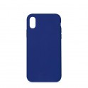 Puro Cover in Silicone Liquido con interno in microfibra per iPhone Xs Max 6.5" Dark Blue