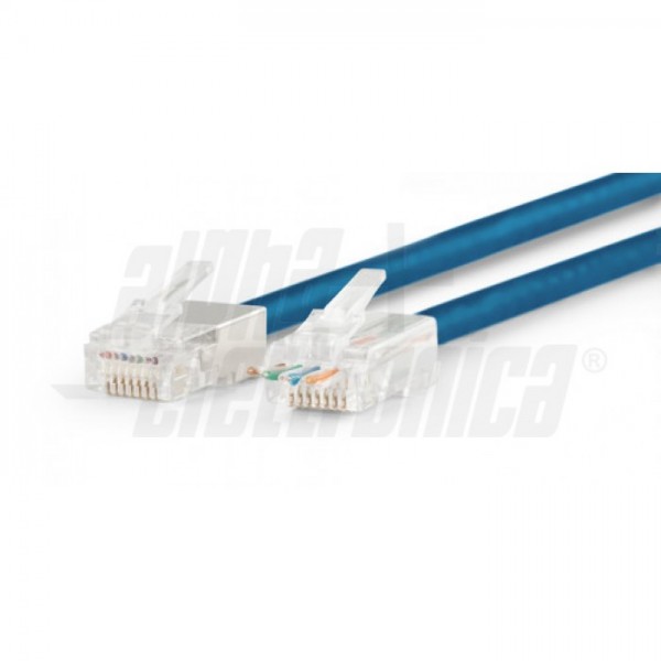 Alpha Elettronica 94-916//6B flessibile Spina Schemata passante RJ45 8P8C FTP AWG24-26 Cat.6 rigido