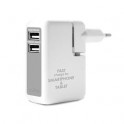 Puro Carica Batterie Da Viaggio 2 Porte Usb 3.1a Output Bianco