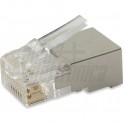 Spina RJ45 8P8C Cat.6 schermata Passante Spina Schemata passante - RJ45 8P8C - Cat.6 - FTP AWG24-26 - rigido + flessibile