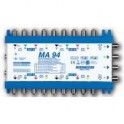Multiswitch LEGACY in cascata a 9 cavi Attivo passante 4 derivate +1dB Tv Terr. -15 dB