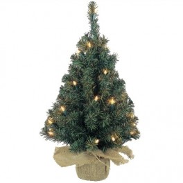 ALBERO NATALE C/NEVE 10 LED L. 45cm