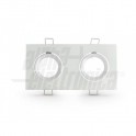SUPPORTO 2XLAMP.LED BIANCO GU1
