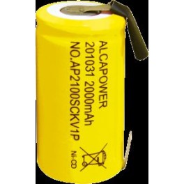 BATTERIA Ni-Cd SC 1.2V 2000mA CON TERMIN Accumulatore Ni-Cd SC 1.2V 2000mAh T. Saldare Accumulatore Ni-Cd formato SC 1,2V 2000 m