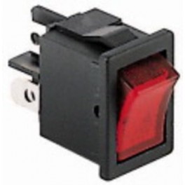INTERRUTTORE BIPOLARE LUMIN. ROSSO 6A INTERRUTTORE BIPOLARE LUMINOSO ROSSO 6 AMPERE