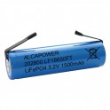 BATTERIA  LiFePO4 18650 3.2V 1500mAh Dimensioni: 65.10x18.05(d)mm.