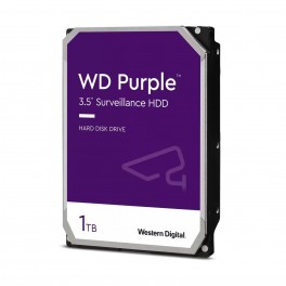 HD 1TB Interno 3,5" 5.4K 64MB WD PURPLE HD 1TB Interno 3,5" 5.4K 64MB WD PURPLE Videosorveglianza H24x7gg (WD10PURZ) (HDWD11PURZ