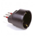 ADATTATORE SCHUKO 10A NERO