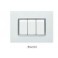 PLACCA VETRO JOY 5003BL-1 3P BIANCO