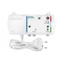 Centralino larga banda per FP30/40 V+U interno 1 ingresso 30 o 40 dB  2 reg.  uscita 125 dBµV, elevata potenza di uscita