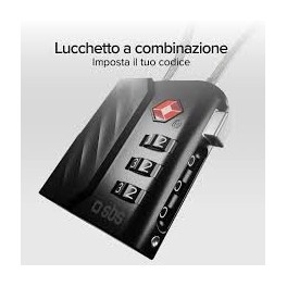 Lucchetto TSA con localizzatore integrat per valigie e borse