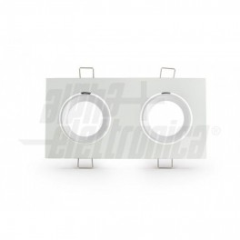 SUPPORTO 2XLAMP.LED BIANCO GU1