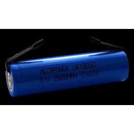 BATTERIA  LIR 18650 HFT ACCUMUL.Li-ion 2600mAh TERM.SALDARE           Altezza: 66±0.5mm Diametro: 18±0.5mm