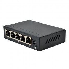 SWITCH ETHERNET GIGABIT 5 PORTE METAL BANDA 10GBPS, DC5V 1A