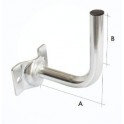 Supporto a muro 90° cm 20 capp. 100x60xa Supporto a muro 90° cm 20 capp. 100x60x4 Tubo 35x1,4 h 115 zinc. elettrolitica