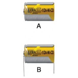BATTERIA 1/2A NICD  700MAH C/T NI-CD BAT.1/2A 1.2V 700mA C.TERM