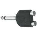 ADATTATORE SPINA  6,3 MONO  2 PRESE RCA