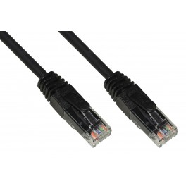 CAVO RETE CAT.6 UTP NERO 1,5 MT CAVO RETE CATEGORIA 6A NON SCHERMATO UTP AWG24 COLORE NERO HALOGENFREE MT 1,5