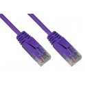 CAVO RETE CAT.6 VIOLA  UTP 0,5MT CAVO RETE CATEGORIA 6 NON SCHERMATO UTP COLORE VIOLA  HALOGENFREE