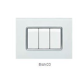 PLACCA VETRO JOY 5004BL-1 4P BIANCO