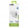 Caricabatterie da viaggio 100/250V 2100 mAh fast charge con porta USB, colore bianco