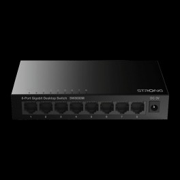 SWITCH 8 PORTE GIGABIT METALLICO STRONG NERO