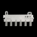 DERIVATORE 5...2400MHz "F" 4Vie  12dB Derivatore da 4 derivazioni con connettori F, per segnali SMATV. Le sue perdite di derivaz