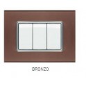 PLACCA VETRO JOY 5003BL-7 3P BRONZO