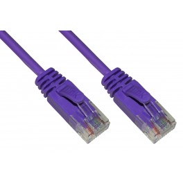 CAVO RETE CAT.6 VIOLA  UTP 0,5MT CAVO RETE CATEGORIA 6 NON SCHERMATO UTP COLORE VIOLA  HALOGENFREE