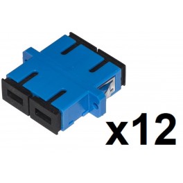 CONFEZIONE 12 ADATTATORI FIBRA OTTICA SC SC/SC SINGLEMODE DUPLEX PC