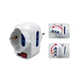 ADATTATORE ROTANTE SPINA  16A/2 PRESA  10-16A+1TRIP.-INT. UNITRONIC