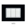 PLACCA VETRO JOY 5004BL-2 4P NERO