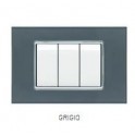 PLACCA VETRO GEM 6004BL-3 4P GRIGIO