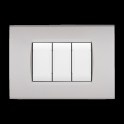 PLACCA TECNOPOL. ART 8004-04 4P GRIGIO CHIARO