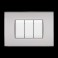 PLACCA TECNOPOL. ART 8004-04 4P GRIGIO CHIARO