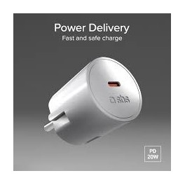 CARICATORE CON SPINA SHUKO E PORTA USB-C Caricatore con spina Schuko e porta USB-C 20W PD